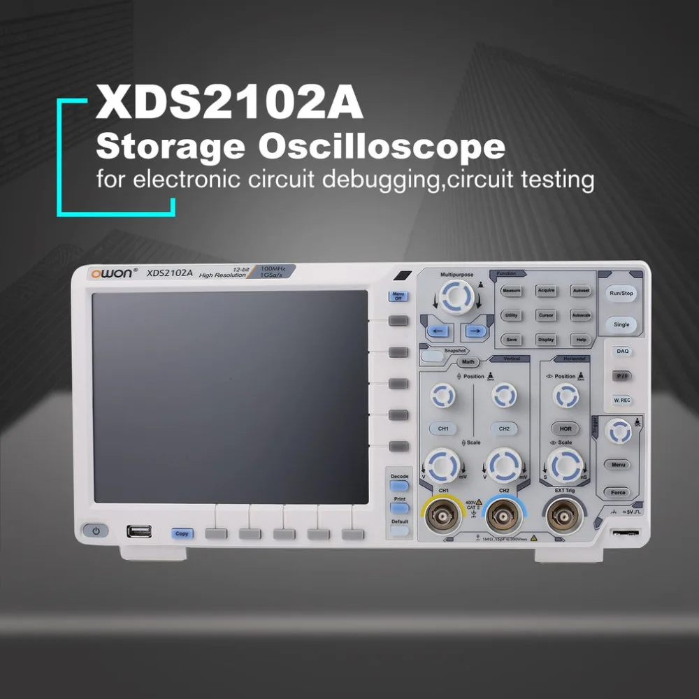 2 канала глубокой памяти ЖК-дисплей цифровой осциллограф Scopemeter Scope Meter 100 МГц 1GSa/s