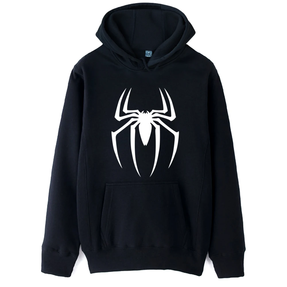 spider man black hoodie