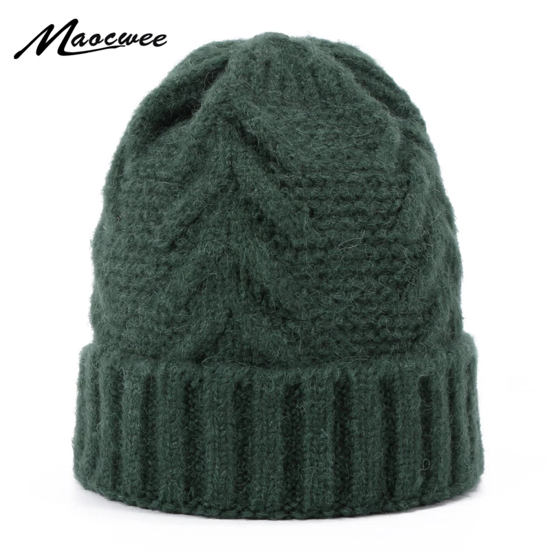 Женская шляпа, вязаная шапка Skullies, осенне-зимняя теплая мягкая вязаная шерстяная шапочка, шапка, Повседневная однотонная модная уличная разноцветная