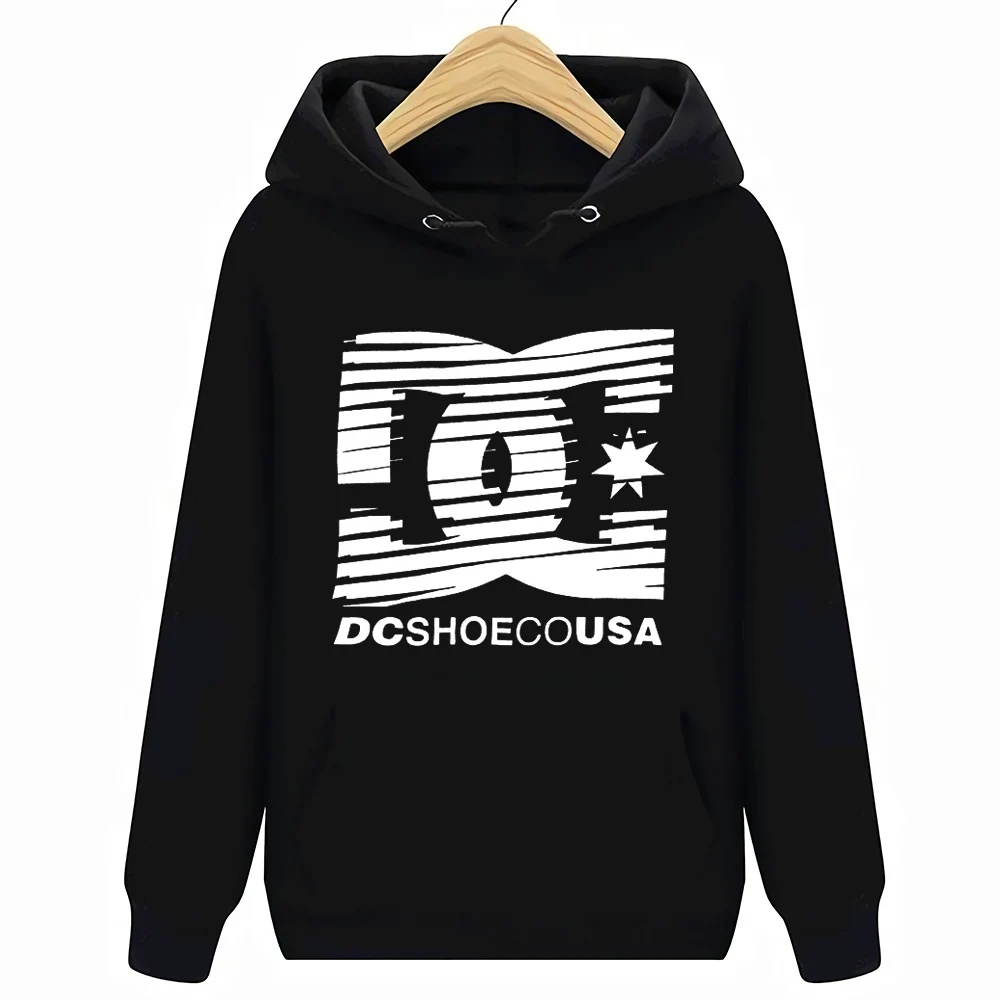 Hoodie Black DC Shoe Co USA Challenger, Мужская футболка, хлопковая Футболка с принтом, футболки с коротким рукавом, топы с круглым вырезом, футболки, Harajuku, уличная одежда - Цвет: Hoodie Black