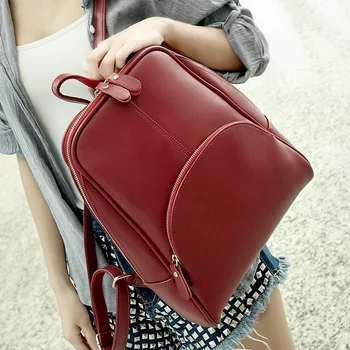 

new Hot Stylish Leather Shoulder Bag Korean Version Trend Casual Backpack