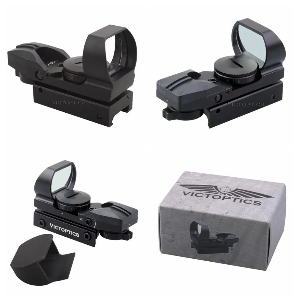 VictOptics 1x23x34 дешевая Красная Зеленая точка зрения прицел с 20 мм ткач база