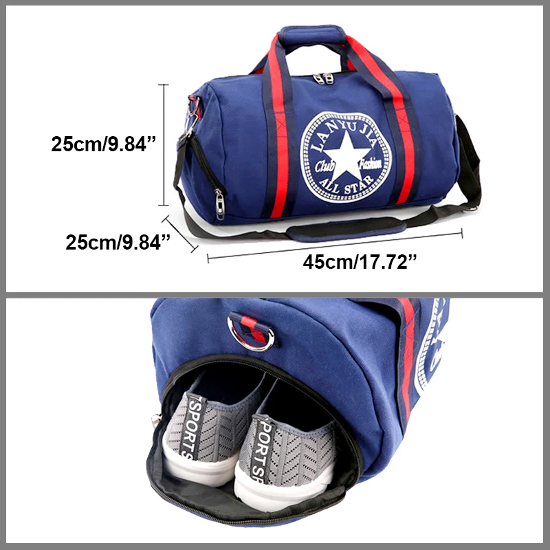 Canvas Sports Bag Training Gym Bag Men Woman Fitness Bags Durable Multifunction Handbag Outdoor Sporting Tote For Male
