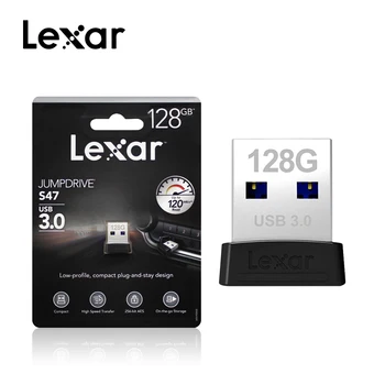 

Original Lexar JUMPDRIVE S47 USB Flash Drive 128GB 64GB 32GB Mini Pendrive USB 3.0 Pen Drive Up to 100MB/s U Disk for PC