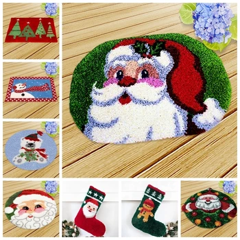 

Quality Cute Christmas Knooppakket Latch Hook Kits Almofadas DIY Gift European And American Style Smyrna Latch Hook Cushion Diy