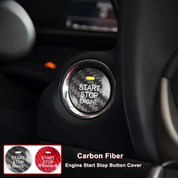 Garniture intérieure en Fiber de carbone, accessoire de voiture pour Mazda Axela Atenza CX 3 CX 4 CX 5 CX 8 MX 5, bouton de démarrage et d'arrêt autocollant 
