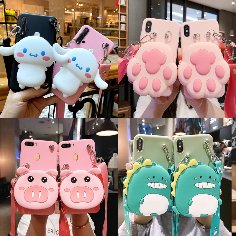 3D Cartoon Dog Pig Wallet Case For Huawei P Smart Z S P40 Lite E P30 Pro P20 Lite 2019 P10 Selfie Cute Cat Animals Soft Bags huawei waterproof phone case