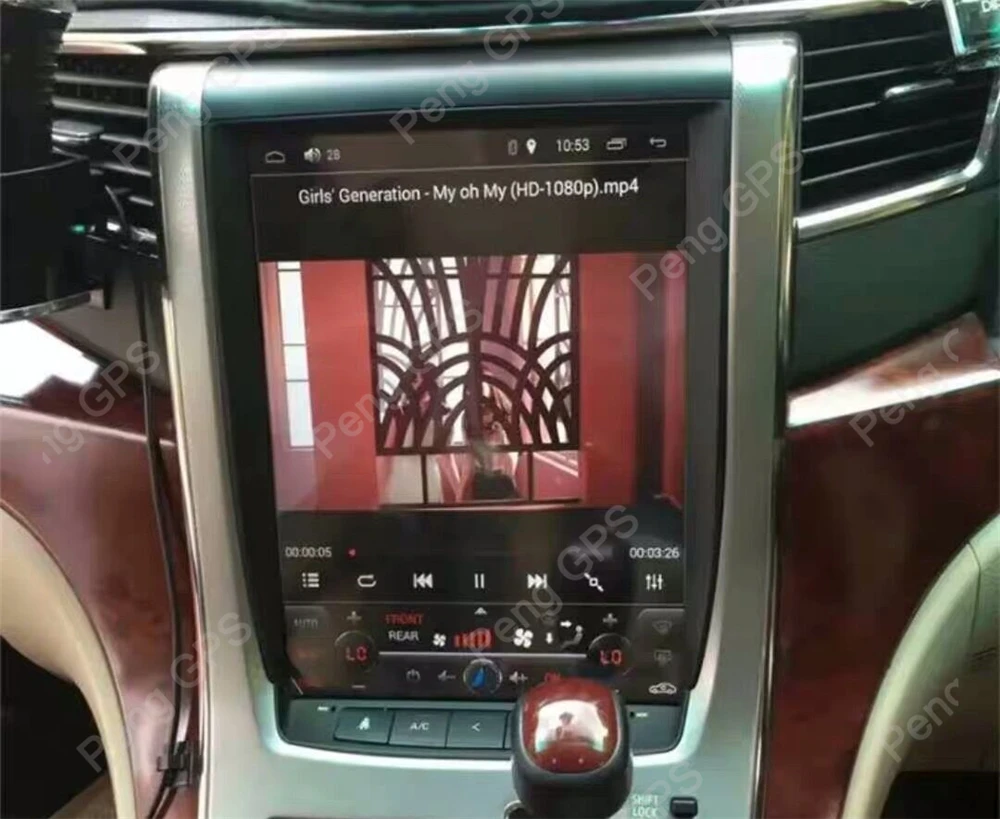 4G+ 64G Android 8,1 Тесла вертикальный экран для Toyota Alphard 2007-2013 аудио плеер в тире Carplay 1920*1080 gps навигационный блок