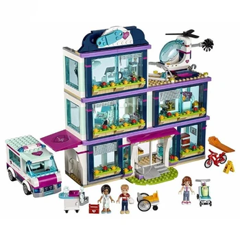 

City Park Castal Love Hospital Girl Friends lepining 41347 41318 Building Block Friends Brick Toys For Girls