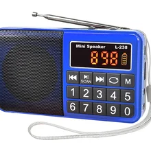 L238 SW/AM/FM многополосный динамик Портативный цифровой радиоприемник стерео радио со светодиодный дисплей радио Поддержка 16 ГБ TF карта подарок