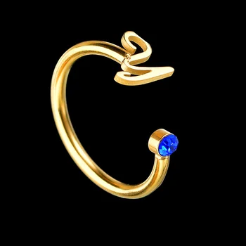 

Custom Zodiac Ring Horoscope Ring Old English Ring Stainless Steel Ring Personalized Customized Pearls Sign Letter Name Rings