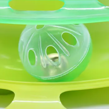 

The Cat Toys Removable Flying Saucer Revolving Disc Teach The Cat To Catch The Bell Ball Bite Resistant Odor Free