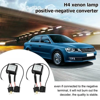 

2 x LED Polarity Converter Negative Switch Harness Adapter for H4 Xenon Lamp