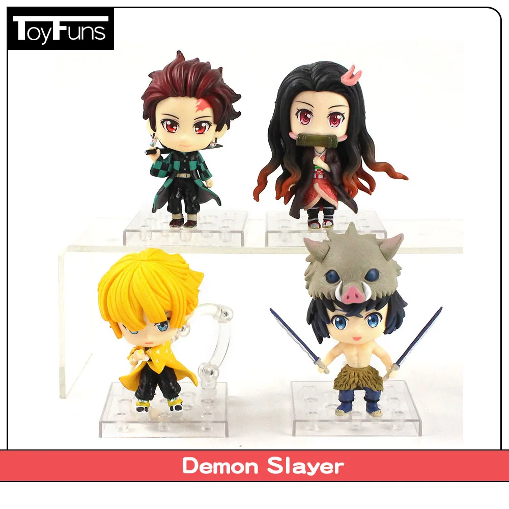 4 шт./компл. аниме Demon Slayer Kimetsu No Yaiba Kamado Tanjirou / Nezuko Zenitsu Agatsuma/хашибира иноске игрушки