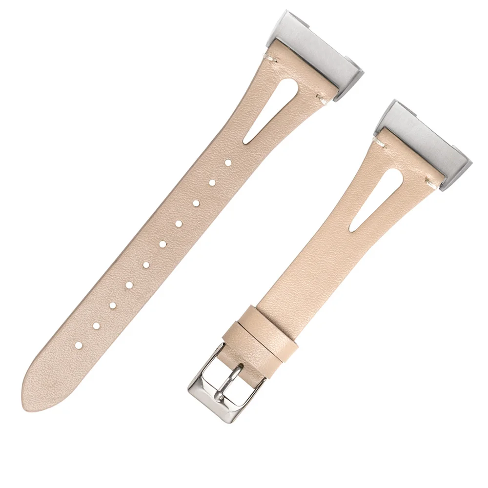 Beige Кожаные Смарт-часы ремешок для Fitbit Charge 3 для мужчин и женщин заменяет t ремешок для Fitbit Charge 3 Band смарт-Аксессуары - Цвет ремешка: Beige