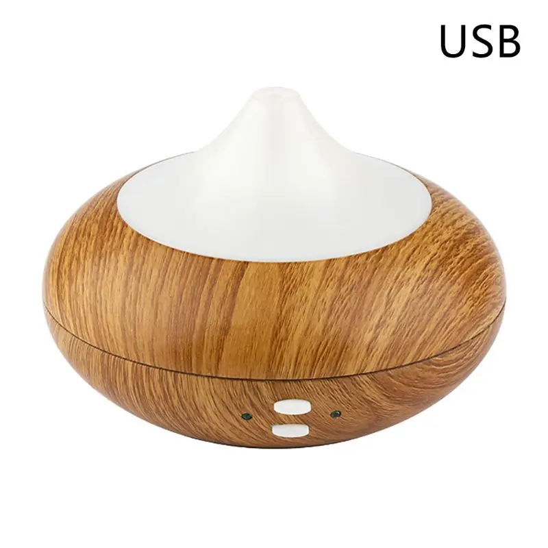 

USB Ultrasonic Air Humidifier Oil Aroma Diffuser Purifier Steam Mist 7 Color Changing LED Lights for Home