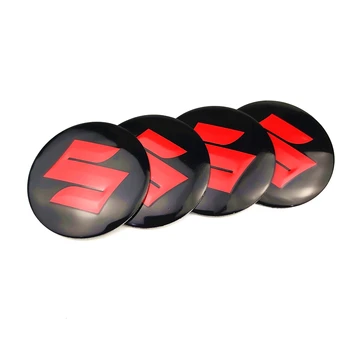 

For Suzuki Swift SX4 Vitara Jimny S-CROSS Swift 2007 2008 2018 4Pcs Car Wheel Center Hub Caps Emblem Stickers Car Styling Badge