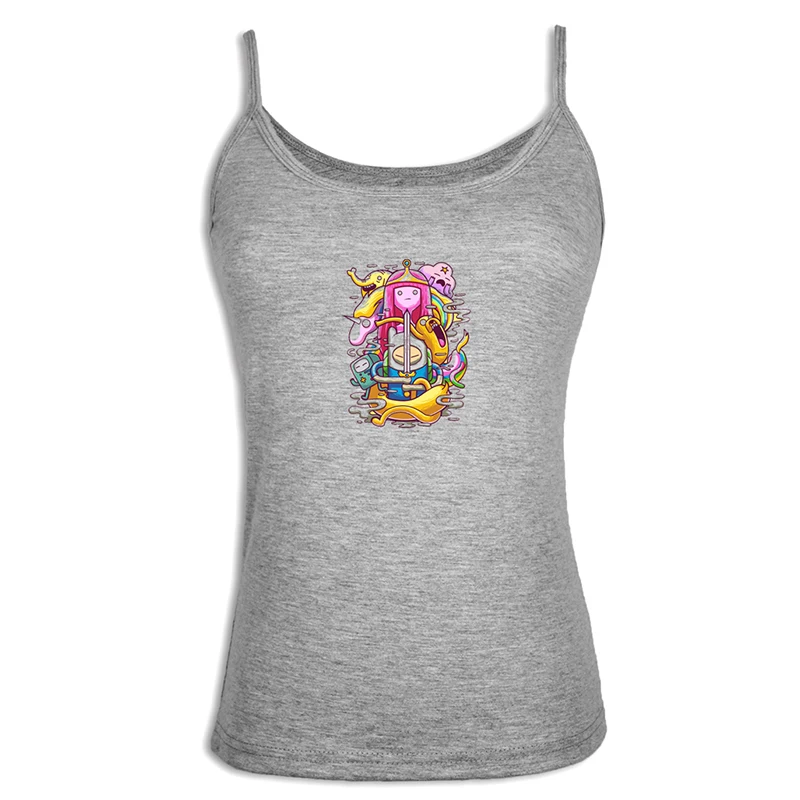 С изображением Финна из Adventure Time Jake Beemo Bubblegum гусеницы Pidgey Pokemon Pidgeot женский сексуальный жилет майка хлопковые топы на лямках - Цвет: iaSingletS1274G