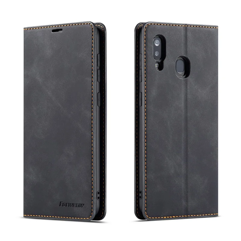 Luxury Wallet Case For Samsung A01 A7 A8 A20 A30 A40 A80 A50 A51 A60 A70 A71 Leather Flip Wallet Magnetic Cover