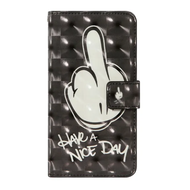 3D flip wallet Leather case For Nokia 2 3 5 6 7 8 2017 Lumia 520 530 630 635 730 735 830 930 1520 1320 Dual Sim X2 XL Phone Case Middle finger