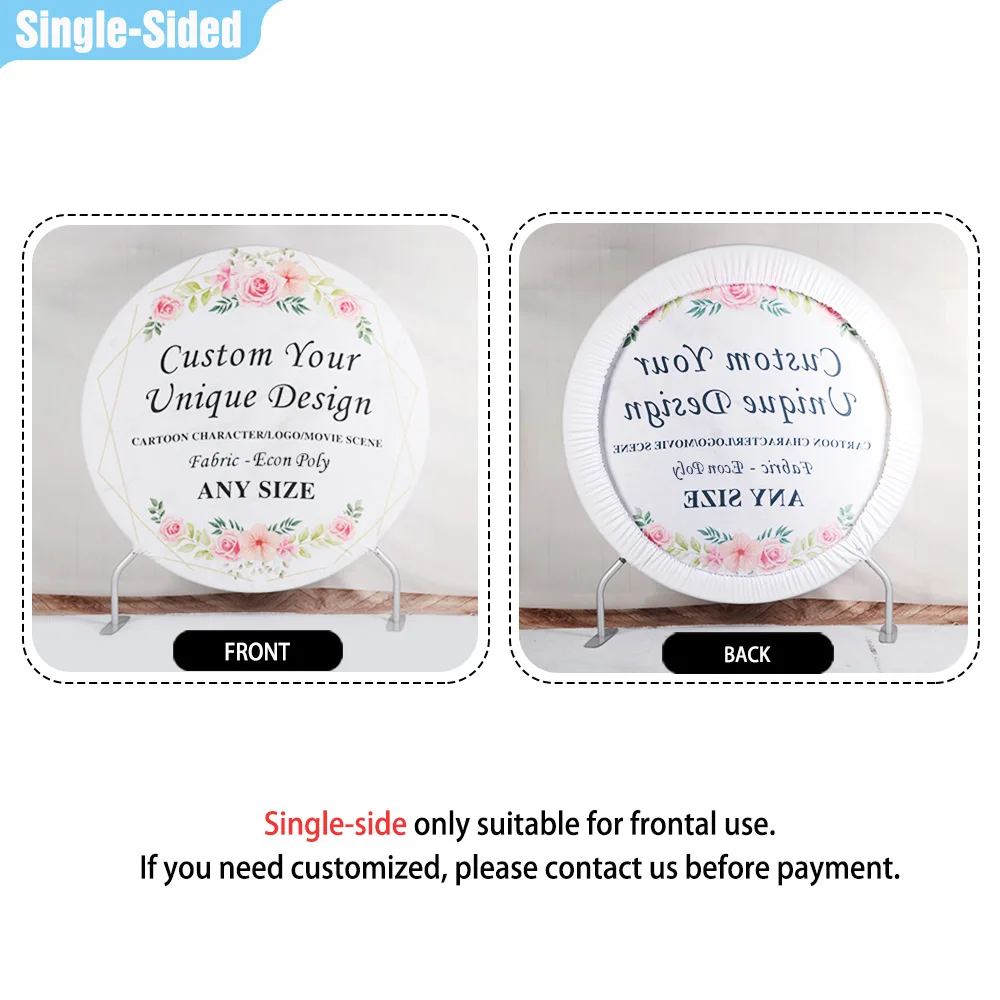 Allenjoy Wedding Flowers clothes round backdrop cover for photography happy birthday party photo studio circle background