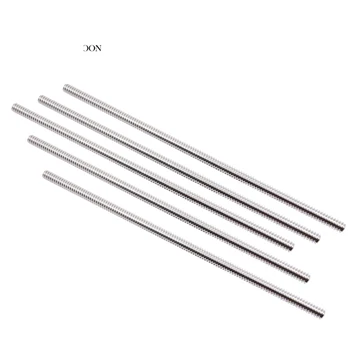 

T8 Lead Screw Without Nut Lead 2mm 3D Printer Parts 100/150/200/250/300/330/350/400/500mm T-type Trapezoidal Lead Screw