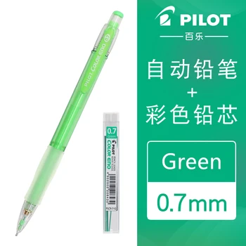 

New Pilot Color Eno Mechanical Pencil 0.7 mm Green Body Plus one Tube of Green Leads