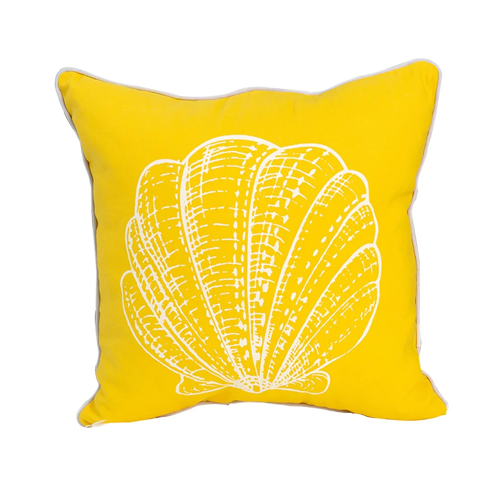 Yellow 45x45 Средиземноморский гребешок раковины узор Морская звезда Подушка Диван оконная Подушка Декор для автомобиля - Цвет: Yellow