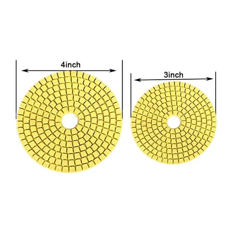 " 4" Влажные/сухие Алмазные полировальные колодки шлифовальный диск мраморный гранит полировщик Гибкая каменная керамическая плитка ручные инструменты