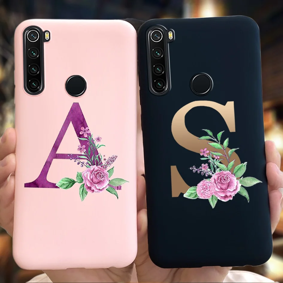 For Case Para Xiaomi Redmi Note 8 T 8T Silicone Cute Soft Phone Cover Bag Pro Note8T Bumper Fundas Letters | Мобильные телефоны и