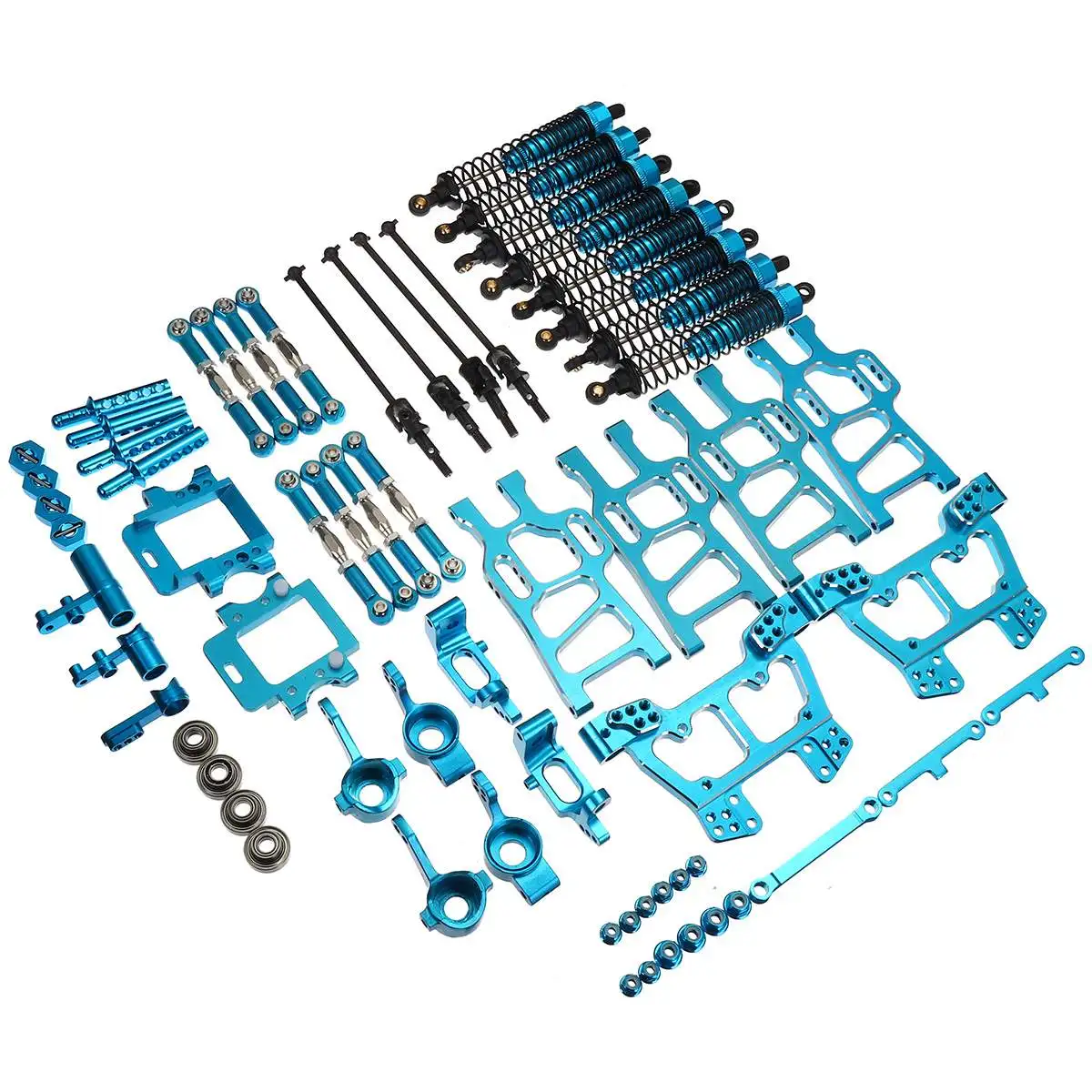 Обновленная посылка деталей для HSP RC 1:10 94111 94108 гусеничный автомобиль грузовик синие части и Асса алюминиевый сплав синий