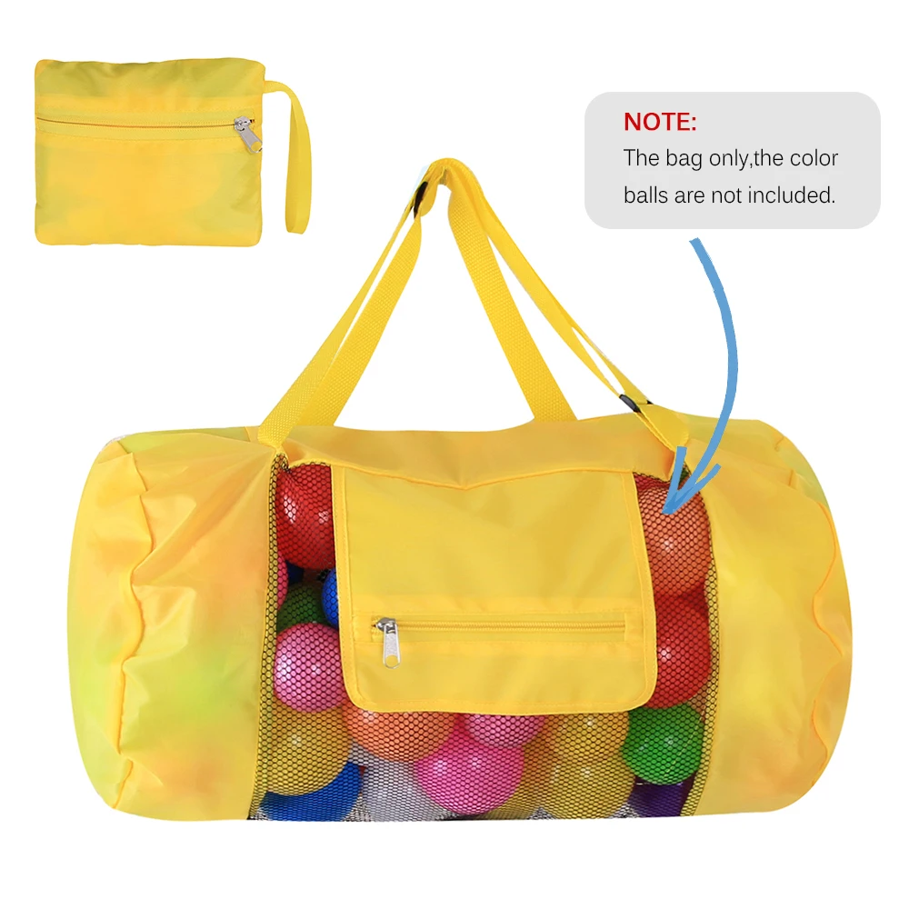 Пляжная сумка из сетки игрушка Tote Drawstring пляжный рюкзак для путешествий пляж аквапарк супермаркет - Цвет: Yellow