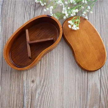 

Monolayer Waist Shape Environmental Protection Woodiness Lunch-box Portable Environmental Protection Lunch Box Japanese Sushi