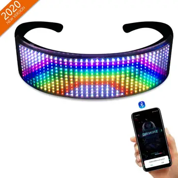 

Magic LED Glowing Glasses With Bluetooth For Raves APP Control USB Charge DIY App Control Multi-lingual Quick Flash Led Glasses