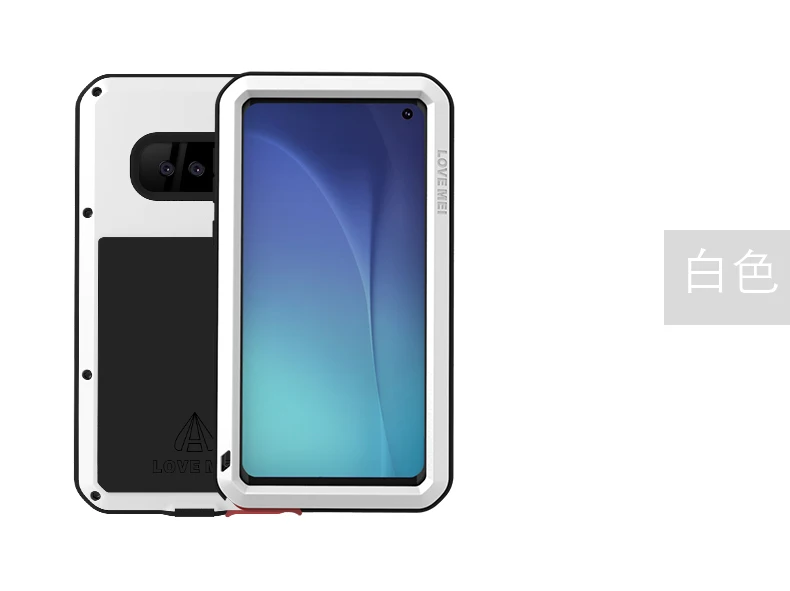 white case Любовь Мэй Алюминиевый металлический чехол для samsung Galaxy S10 Lite чехол Броня ударопрочный жизни водонепроницаемый чехол S10 Lite Coque Fundas - Цвет: white case