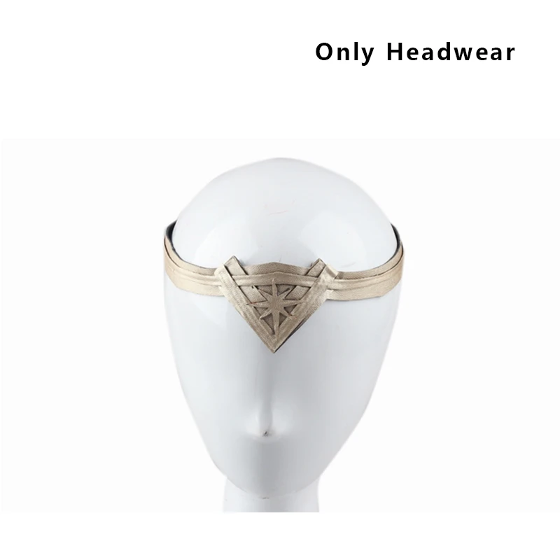 Only headwear Костюм Чудо-Женщина Лига Справедливости Диана Принц супергерой косплей костюм на Хэллоуин для женщин сексуальное платье юбка disfraz Mujer - Цвет: Only headwear