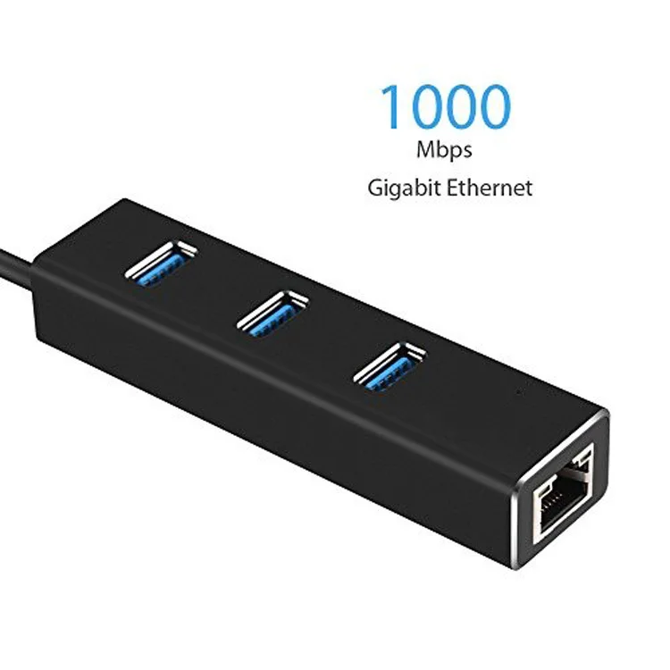 KuWFi usb-хаб 1000 Мбит/с USB для RJ45 Ethernet адаптер Сетевая карта LAN USB сетевой адаптер для ПК ноутбук Win7 Andriod Mac
