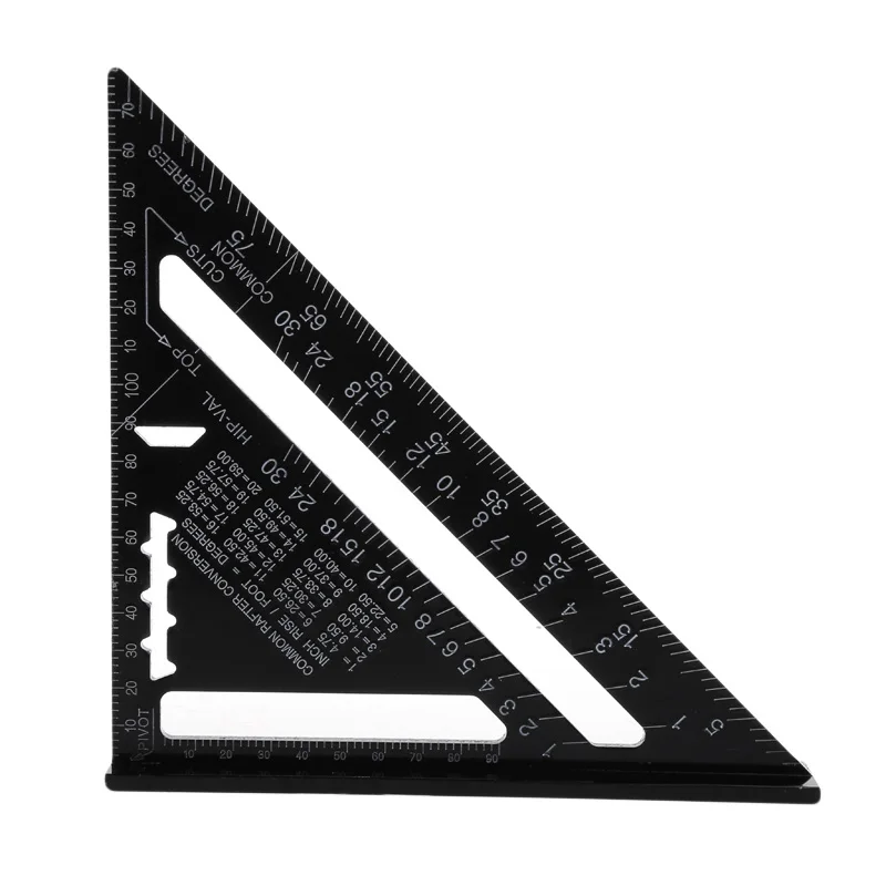 

7 Inch Metric Aluminum Alloy Speed Square Roofing Triangle Angle Protractor