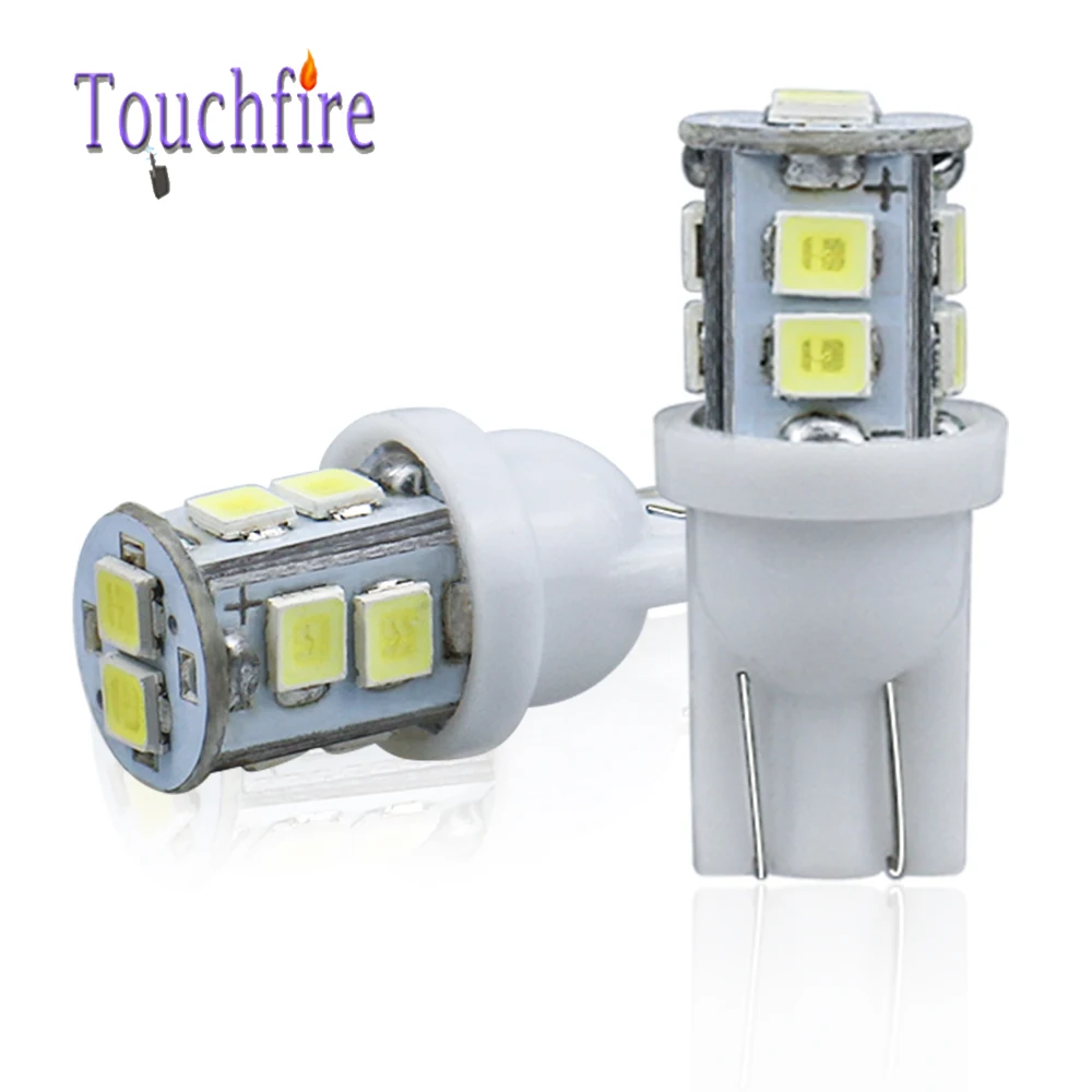 100 шт. T10 194 W5W светодиодный автомобиль лампы 2835 10SMD авто Интерьер светильник чтения парковка купол сигнала бортовой светильник багажник белый 12В оптом