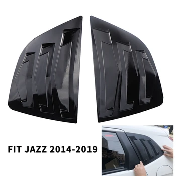 

1Pair Gloss Black Side Vent Window Scoop Louver Trim for Honda FIT JAZZ 2014-2019