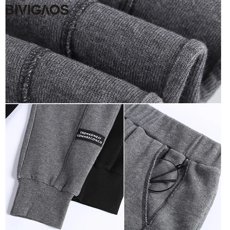 BIVIGAOS 2019 новые осенние хлопковые трикотажные женские спортивные брюки с