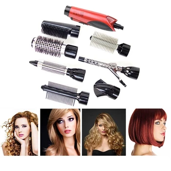 

HOT!7 in 1 800W Multi-Function Hair Dryer Hair Comb and Straight Comb Brush Kit, Hot and Cold Wind Straight Hair EU Plug