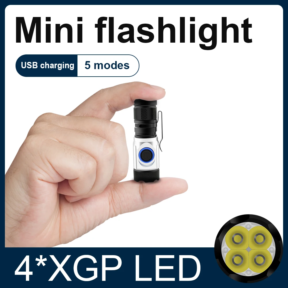 Самый мощный светодиодный фонарик 8000 лм миниатюрный Usb Cree XPG мини тактические