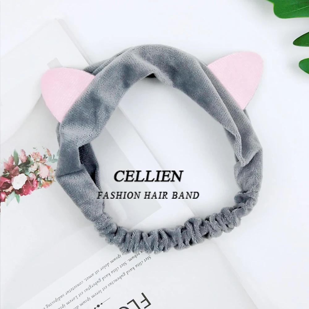 big hair clips Fashion OMG Flannel Headband Women Elasticity Bow Knot Hair Hoop Face wash makeup Girls hairband Hair Accessories FD082 Women's Hair Accessories Hair Accessories