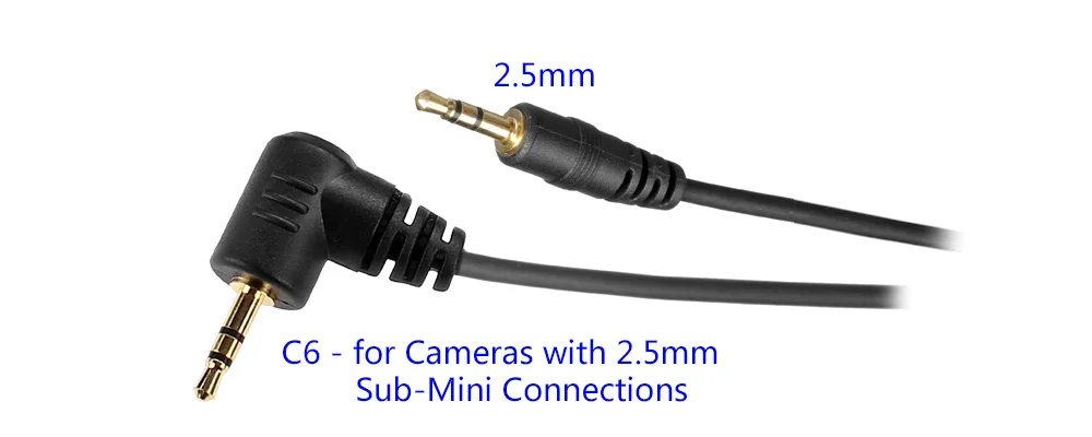 Camera Remote Shutter Release 2.5mm Remote Shutter Release Cable for Cameras 2.5mm Sub-Mini Connections For Canon EOS R10 R7 R6 90D 80D 70D