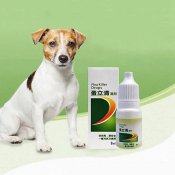 

8ml Pets Anti-flea Drops Dogs Insecticide Flea Lice Insect Killer Liquid Cat Skin Care Spray Deworming Flea Treatment Drops