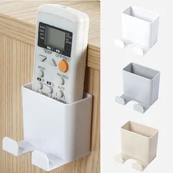 

1/2/3PCS Phone Wall Mounted Holder Storage Box Rack Smartphone Hanging Phone Tablet Charging Multifunction Remote Control Holder