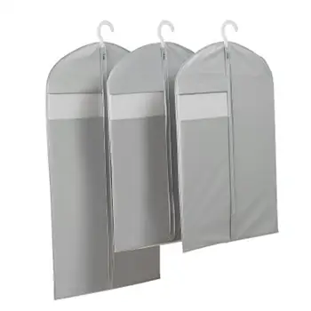 

3pcs Suit Dust Cover Wardrobe Storage Cover Hanging-type Clothing Dust Bag Suit Protect Cover Garment Organizer Storage Bag