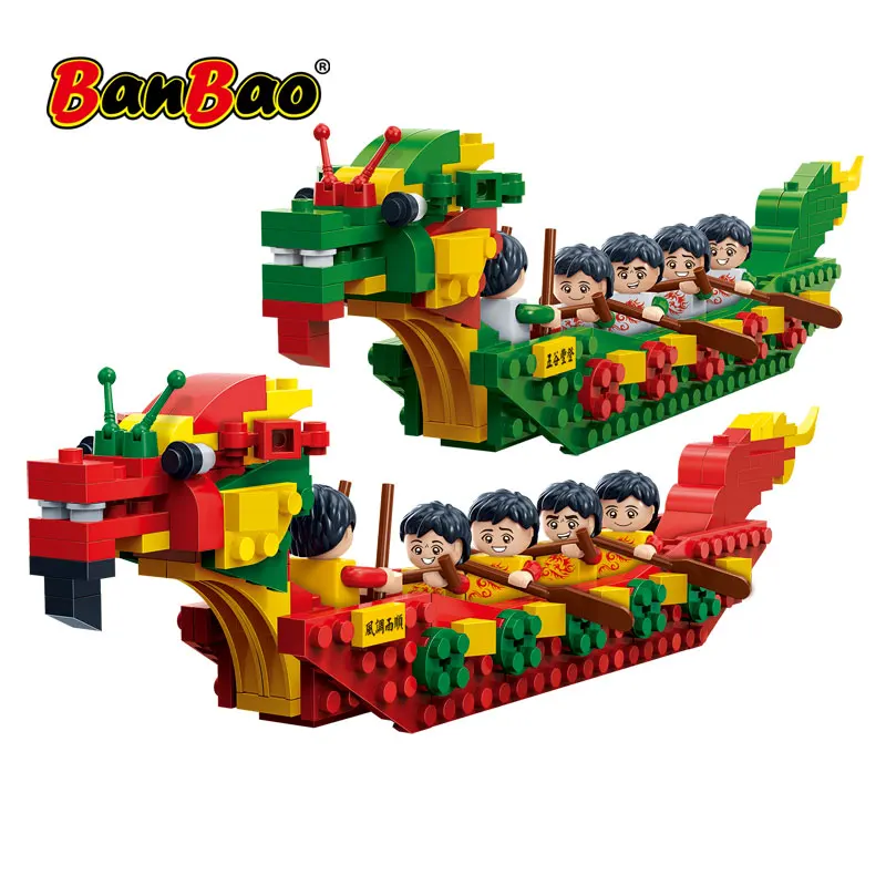 BanBao 6592 конструктор дракон лодка гонка китайский фестиваль культура развивающие