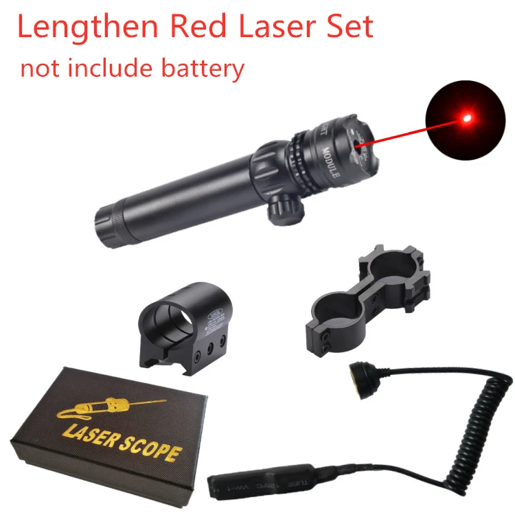 Red Laser Set3 Лазерная указка зеленая/красная точка тактический охотничий винтовочный пистолет лазерный внешний лазерный прицел высокой мощности переключатель давления зеленый лазер петарды аксессуары мощный лазер охота аксессуары - Цвет: Red Laser Set3